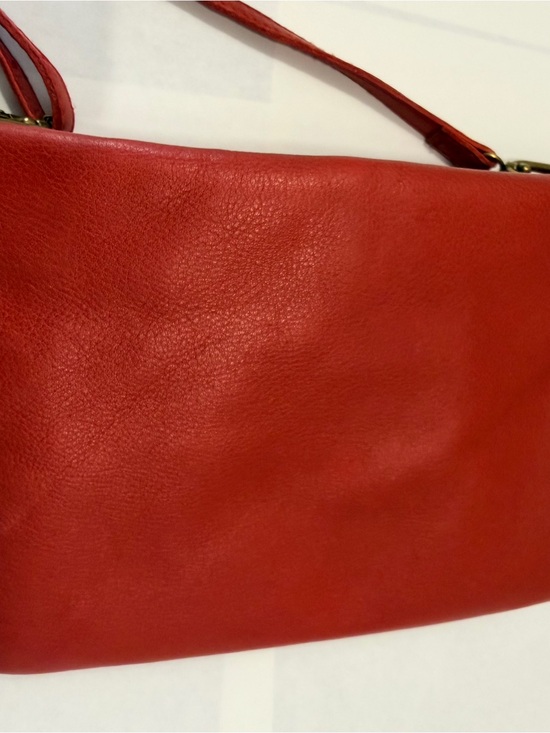 Madewell Handbags - Madewell Red Leather Quilted Crossbody Bag